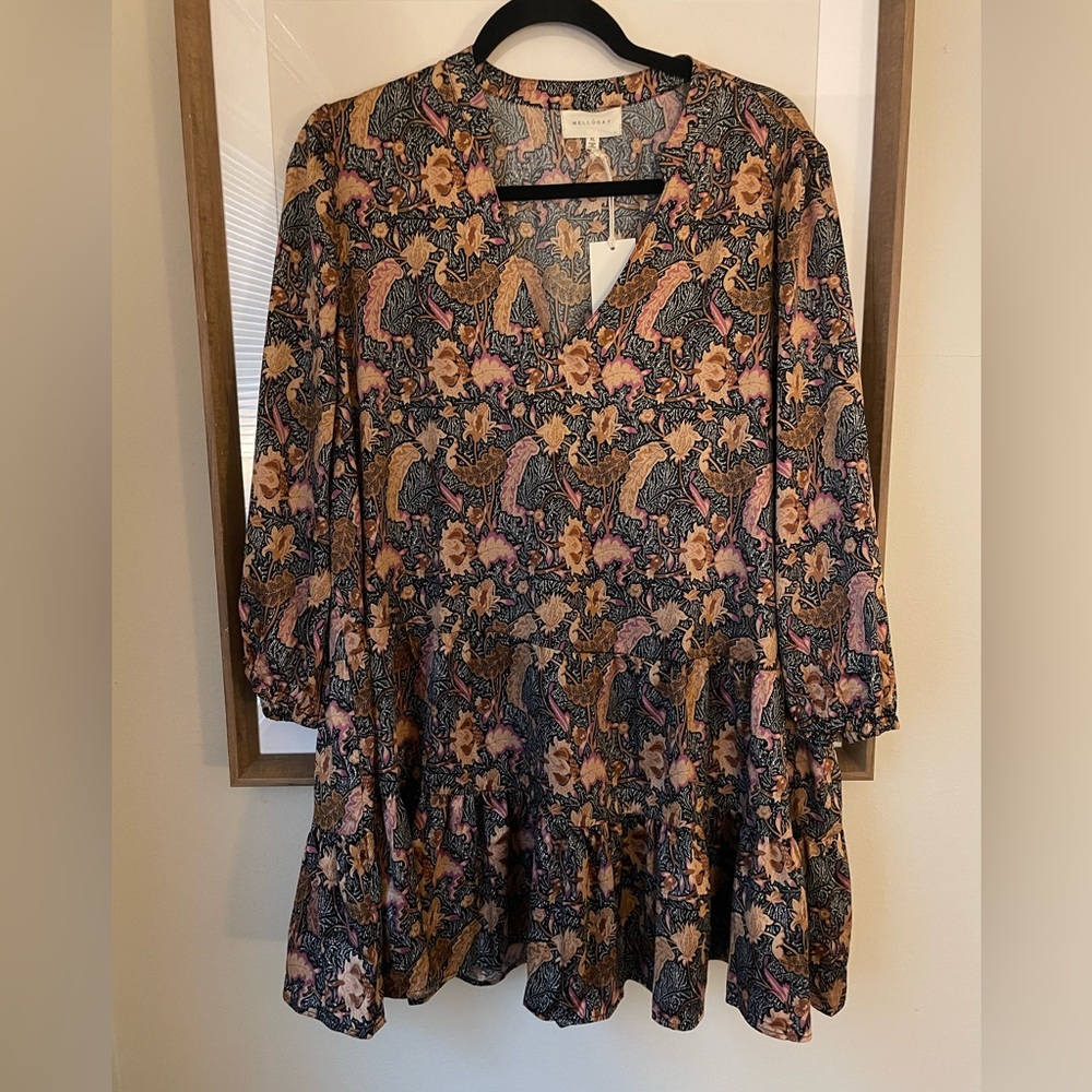 NWT MELLODAY Mini Smock Dress - Size XL